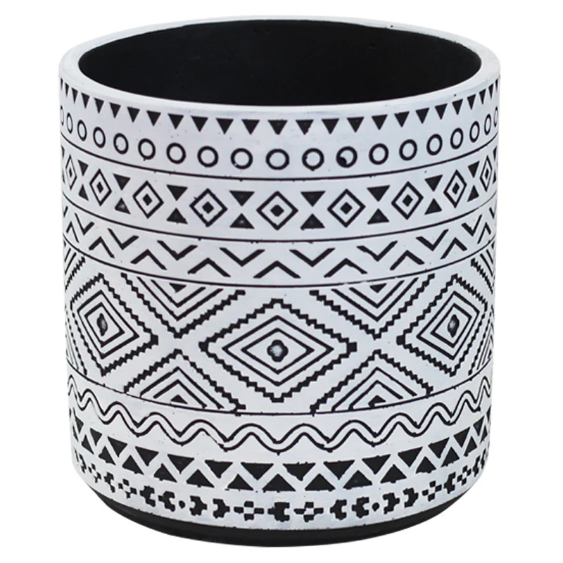 Aztec Cement Pot - Image 5