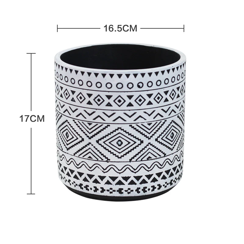 Aztec Cement Pot - Image 6