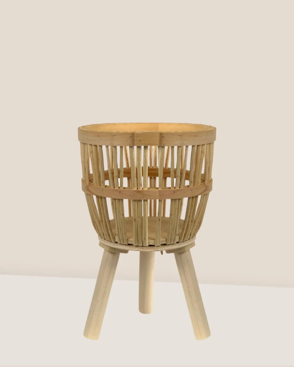 Bamboo Basket with Stand - Image 3