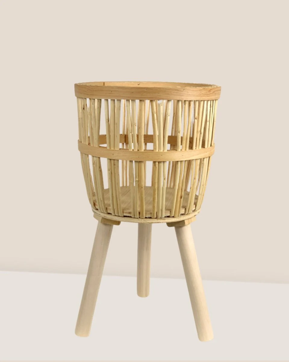 Bamboo Basket with Stand - Image 4