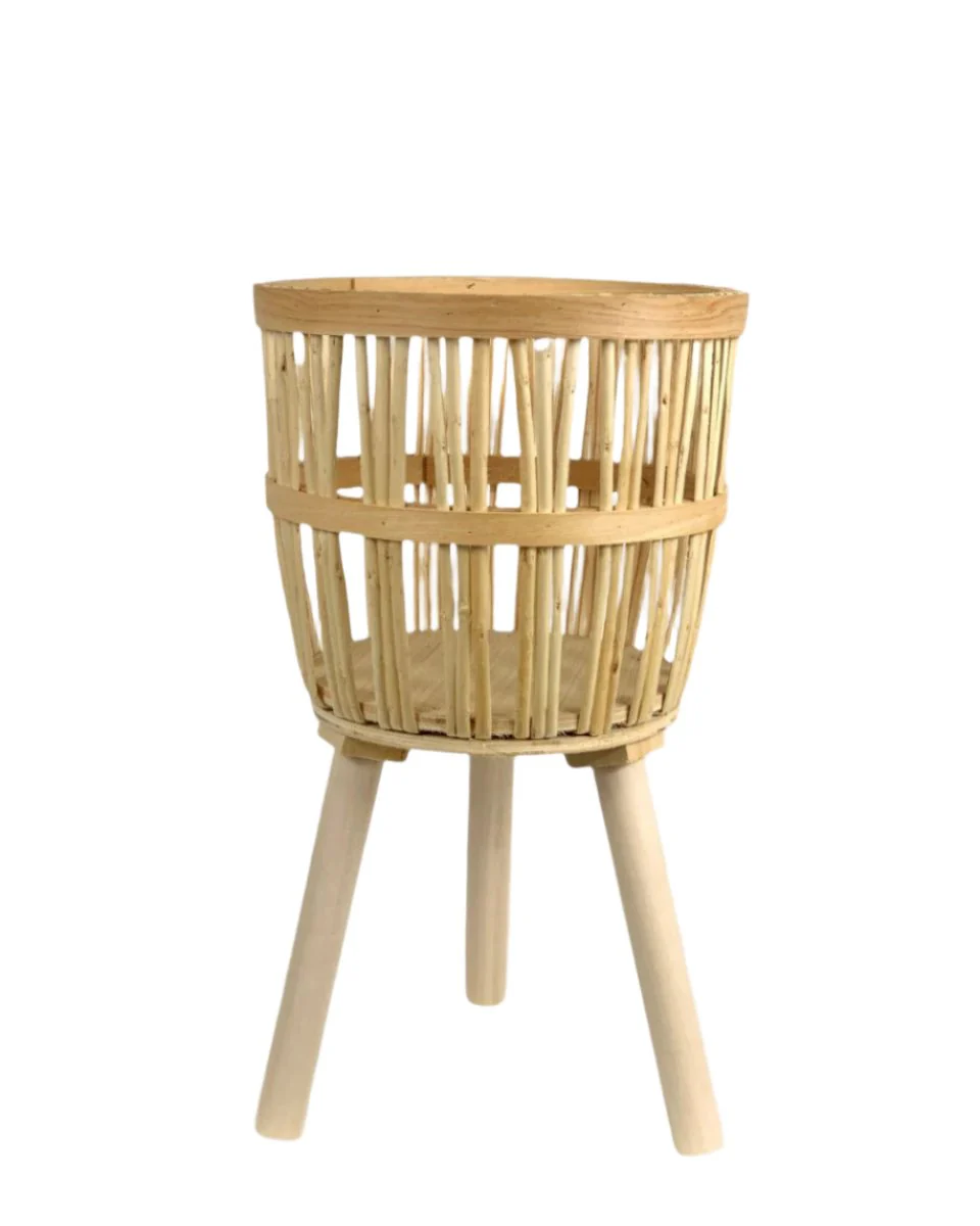 Bamboo Basket with Stand - Image 9