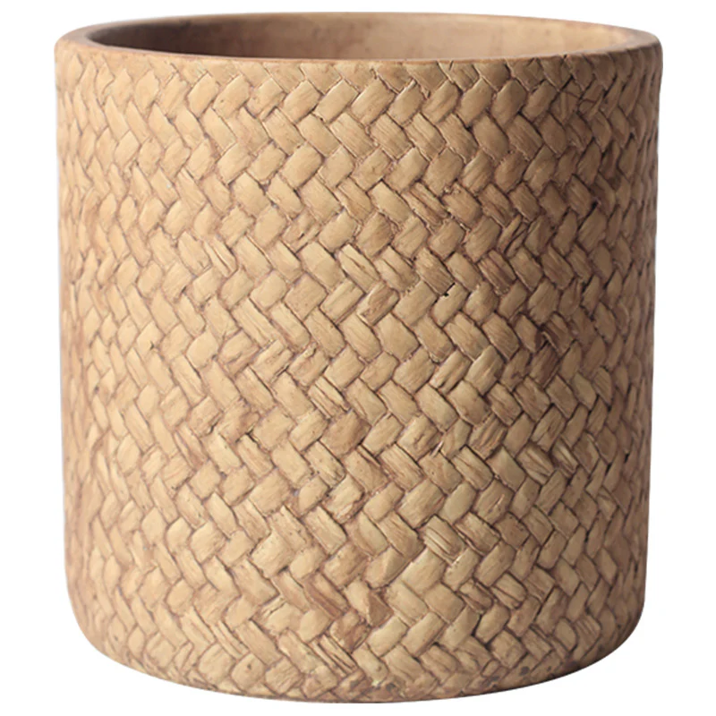 Ceramic Woven Basket Planter - Medium - Image 6