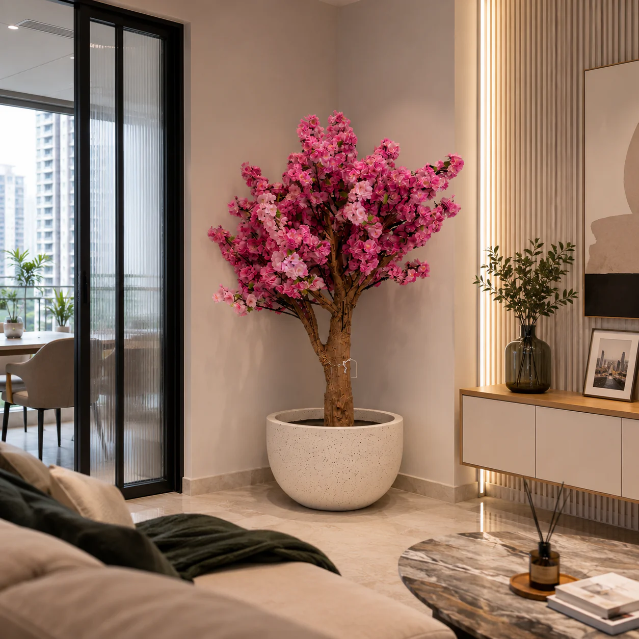 Cherry Blossom - Real-Trunk Artificial Tree - Image 3