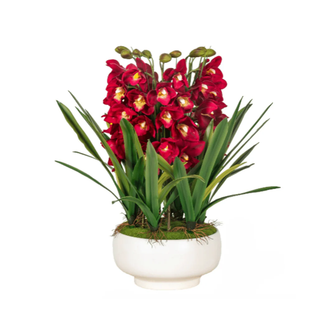 Cymbidium Flowers Arrangement (Life-like Artificial) - Image 7