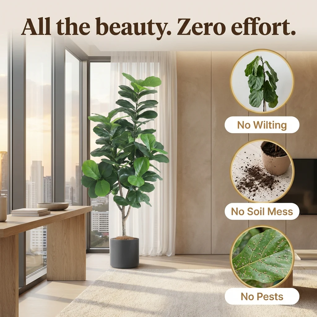 Fiddle Leaf Fig (Life-like Artificial) - Image 4