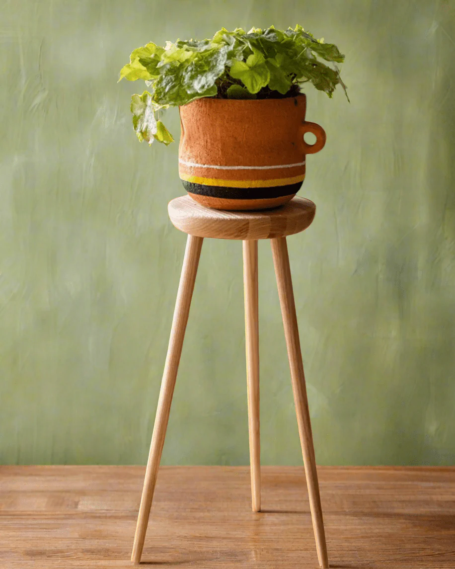 High Wooden Plant Stand - Image 8