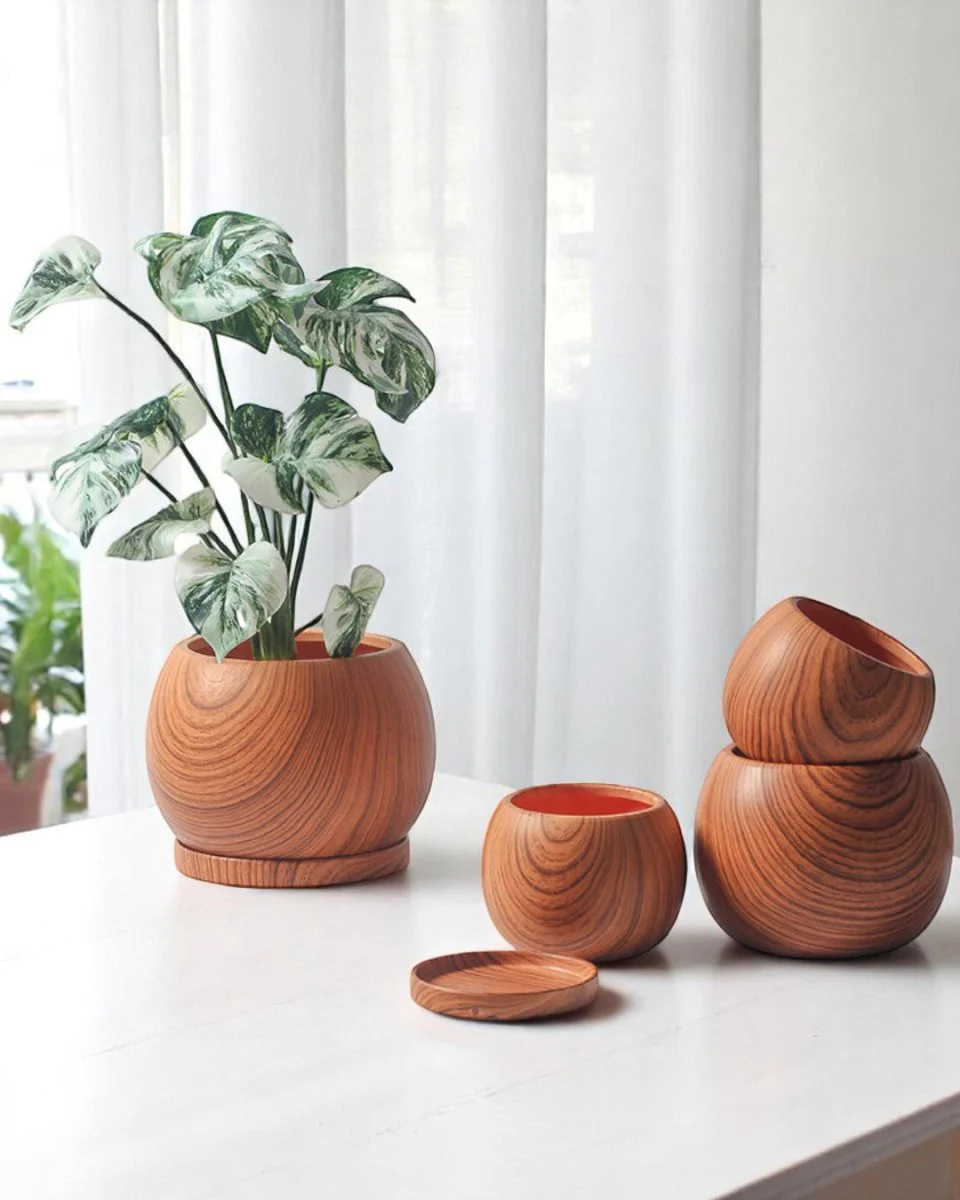 Nala Wood Planter - Medium - Image 4