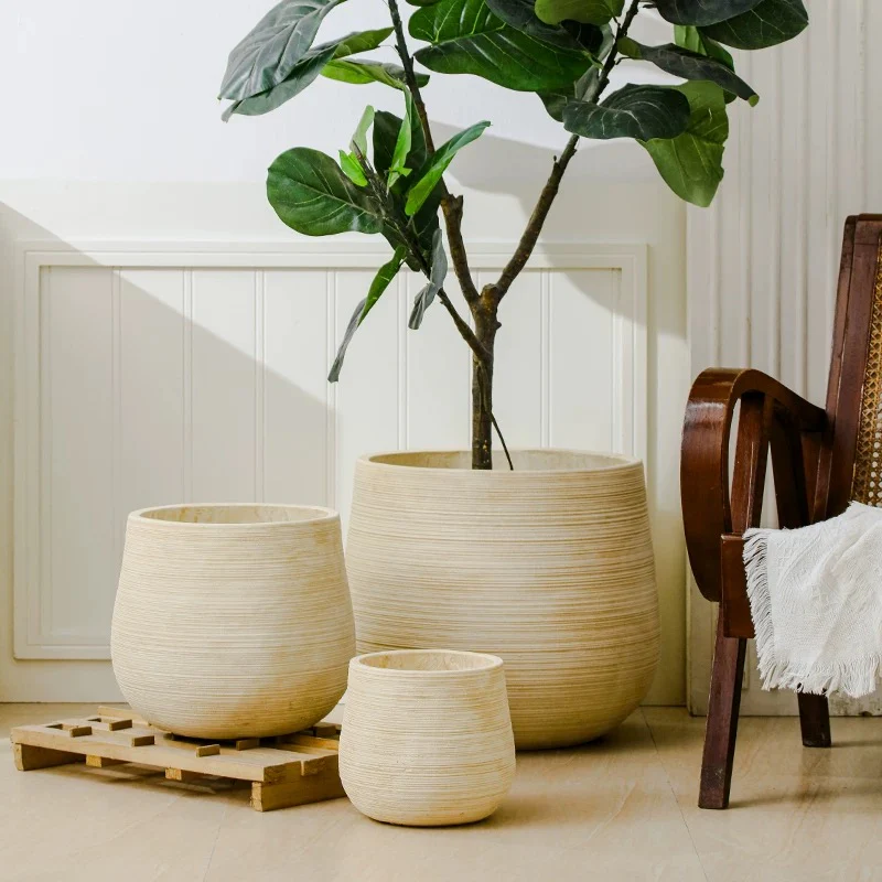 Stripes Tulip Pot - Large