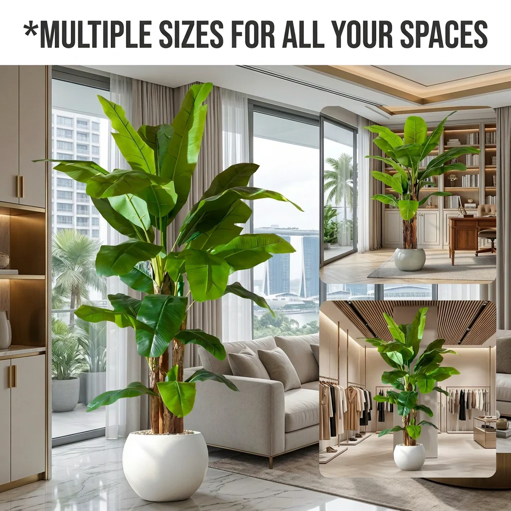 Tropical Banana Tree Artificial Plant - Image 2