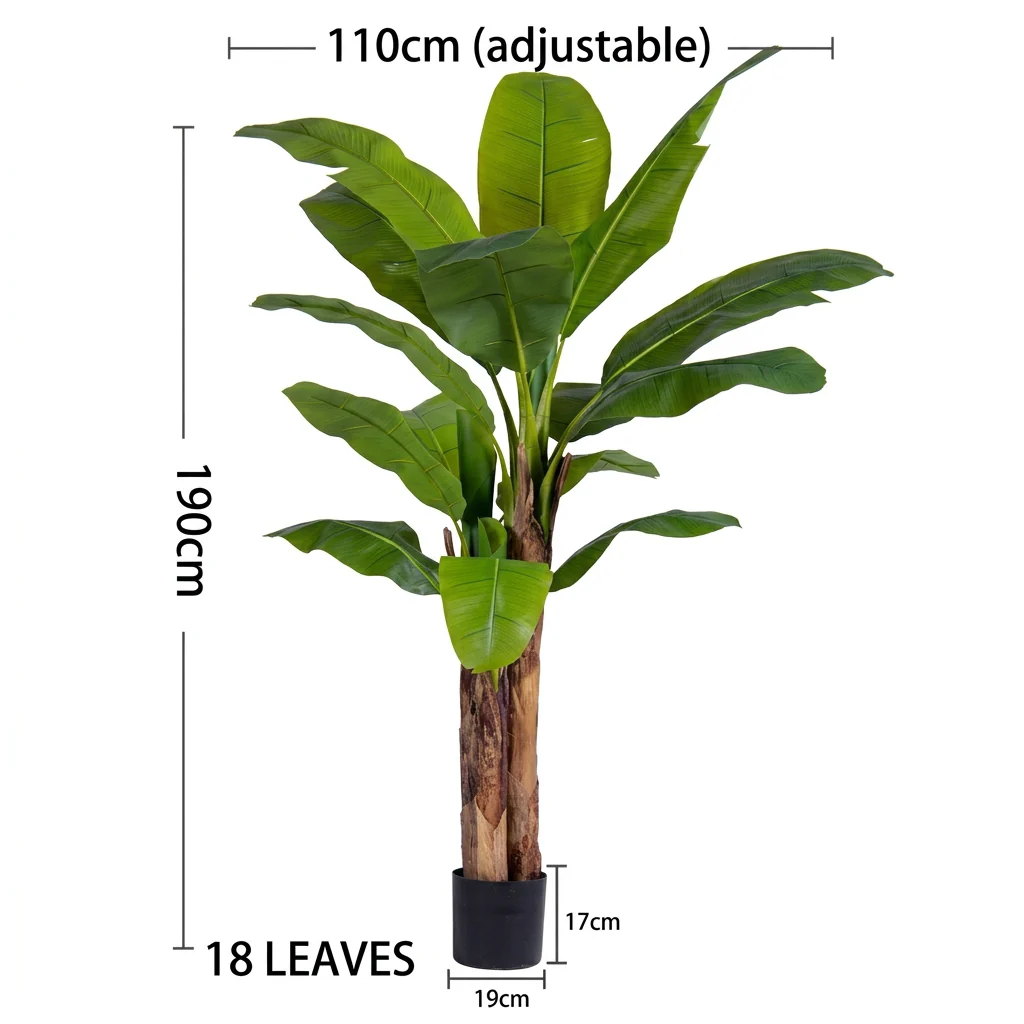 Tropical Banana Tree Artificial Plant - Image 6