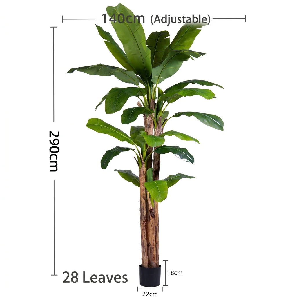 Tropical Banana Tree Artificial Plant - Image 9