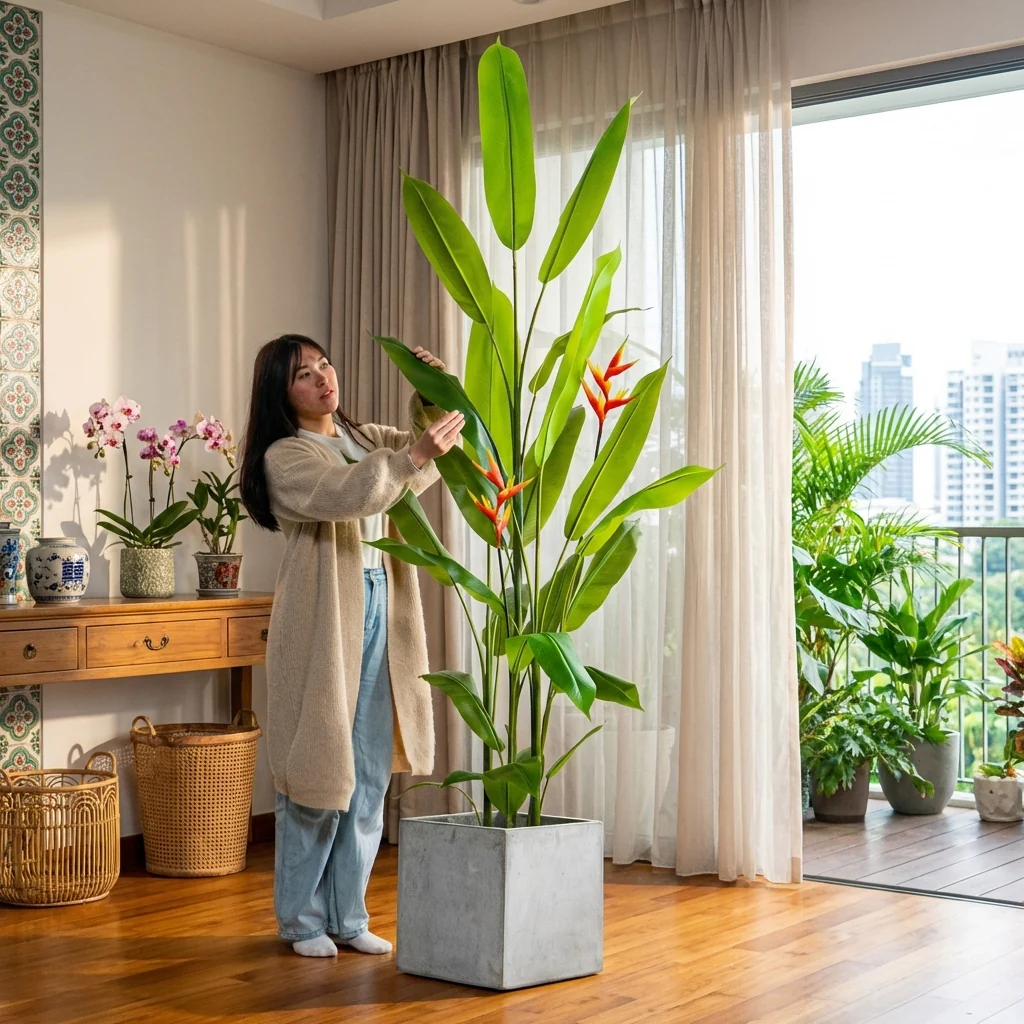 Tropical Bird of Paradise Artificial Plant - Image 2