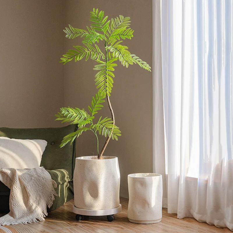 White Rustic Wave Pot - Image 4
