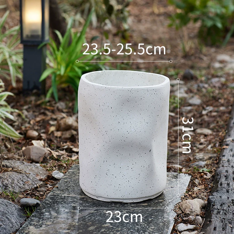 White Rustic Wave Pot - Image 8